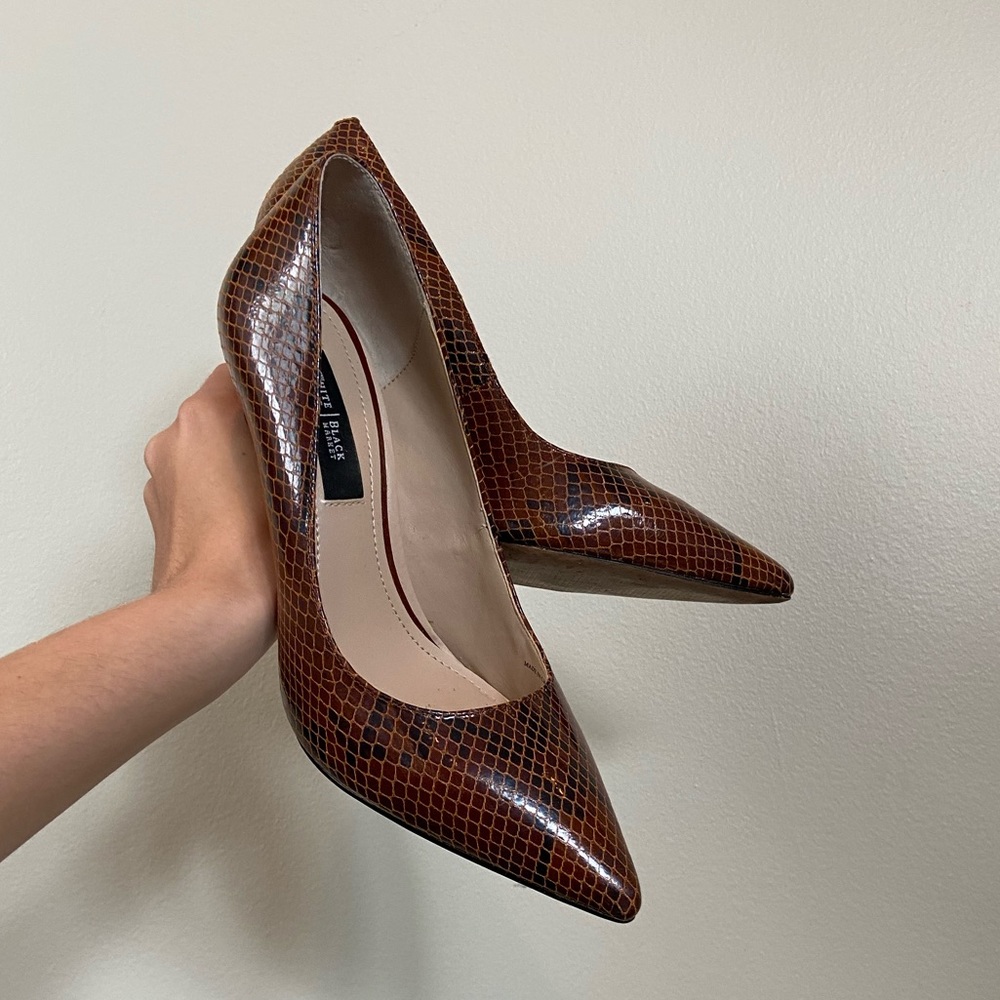 Snakeskin pumps
